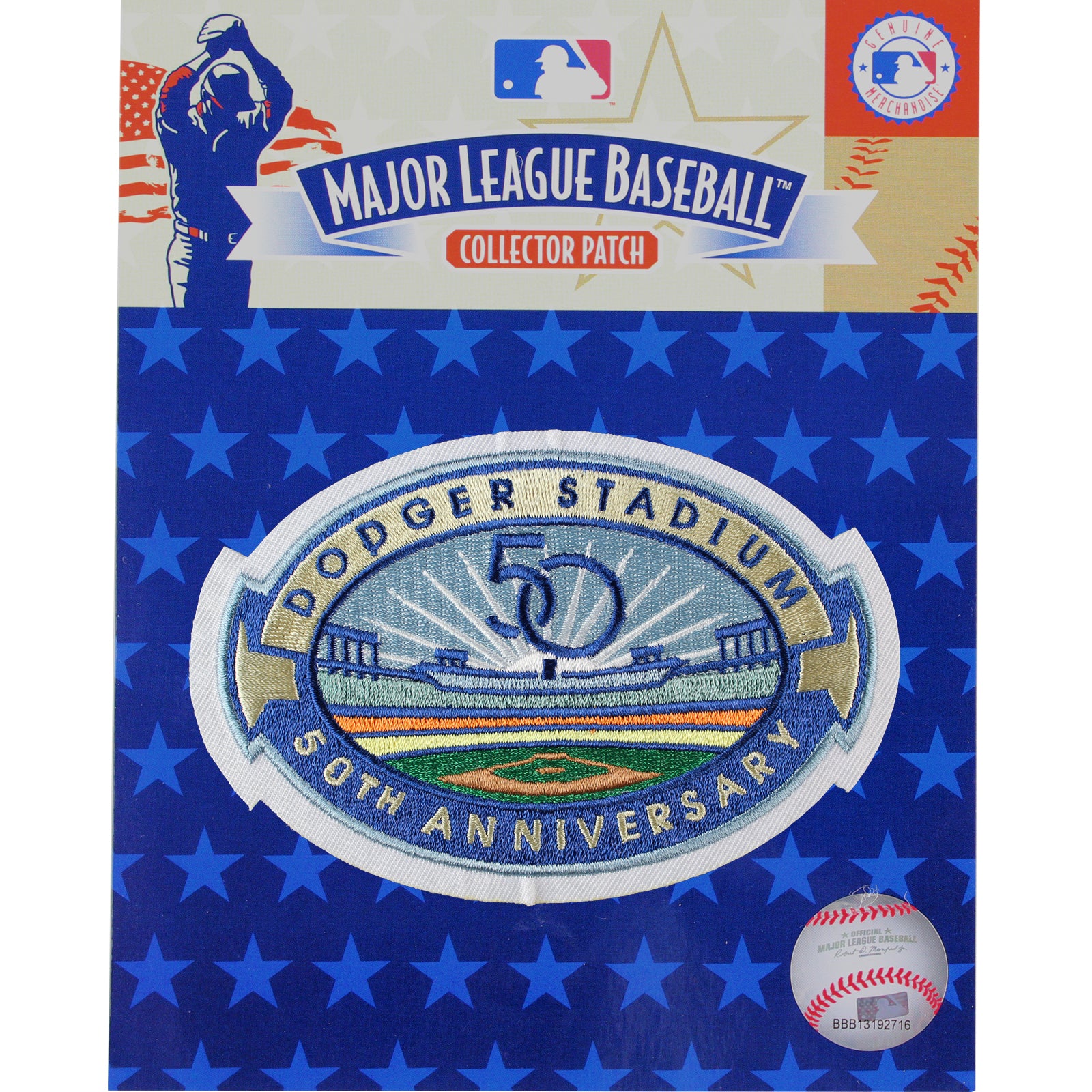 2012 Los Angeles Dodgers 'Dodger Stadium 50th Anniversary' Season Jersey Sleeve Patch 