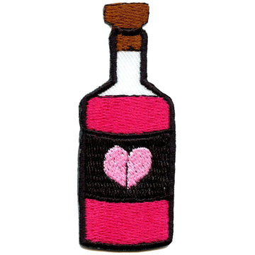 Love Potion Bottle Embroidered Iron On Patch 