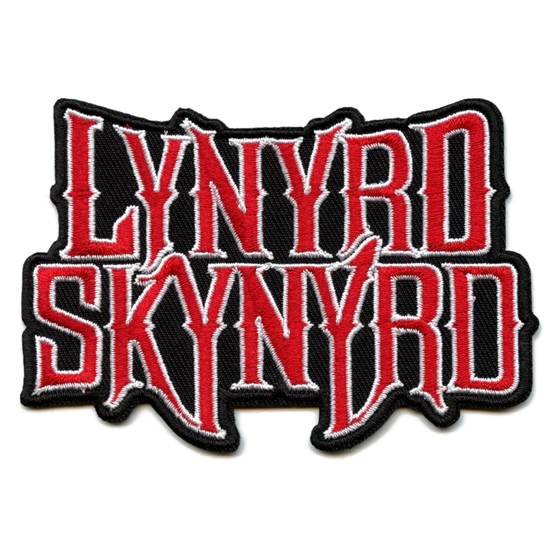 Lynyrd Skynyrd Red Logo Patch Classic Rock Band Embroidered Iron On
