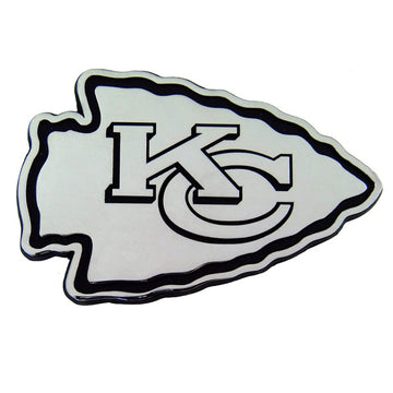 Kansas City Chiefs Premium Solid Metal Chrome Plated Car Auto Emblem 
