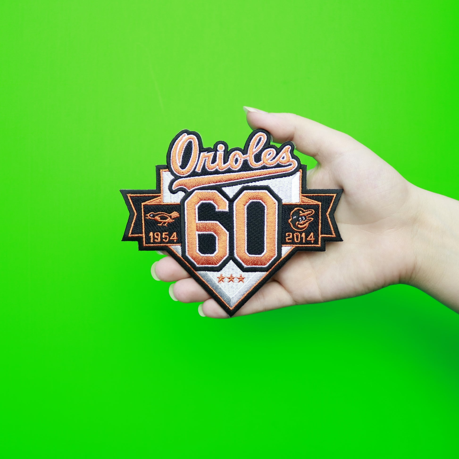 2014 Baltimore Orioles 60th Anniversary Season Jersey Sleeve Patch (1954) 