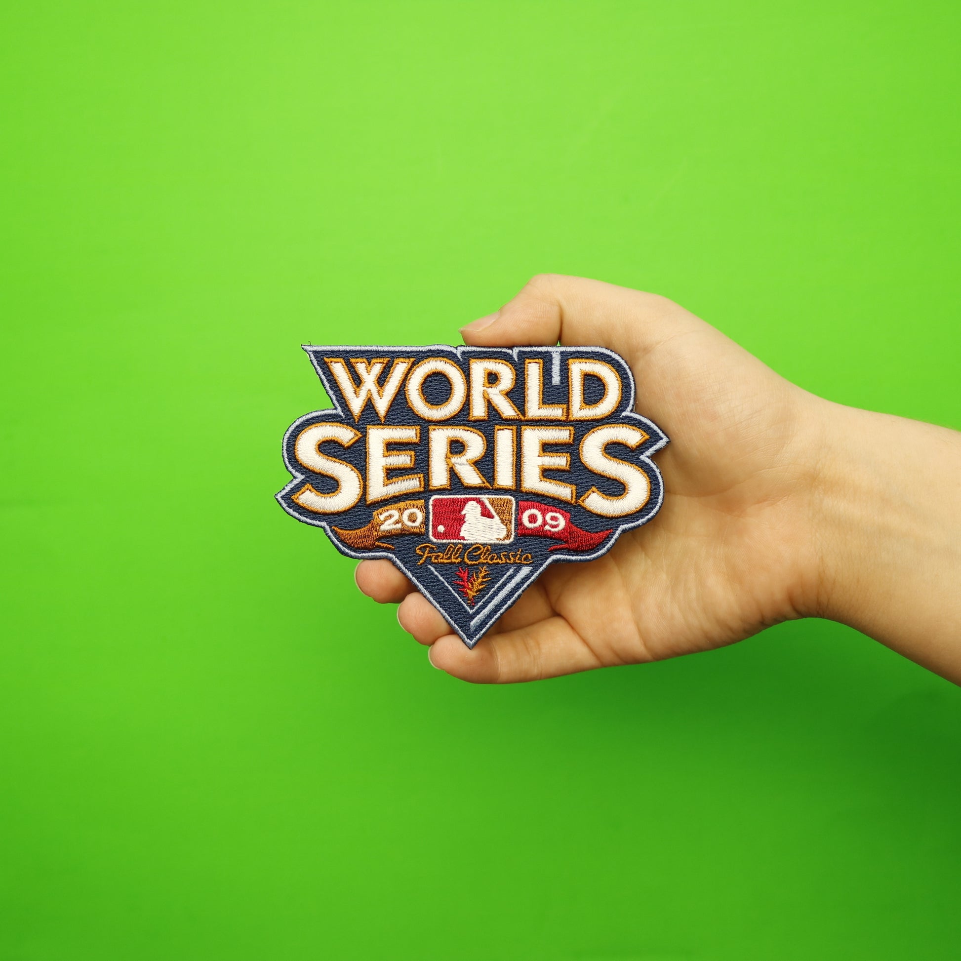 2009 MLB World Series Logo Jersey Sleeve Patch Philadelphia Phillies vs. New York Yankees 