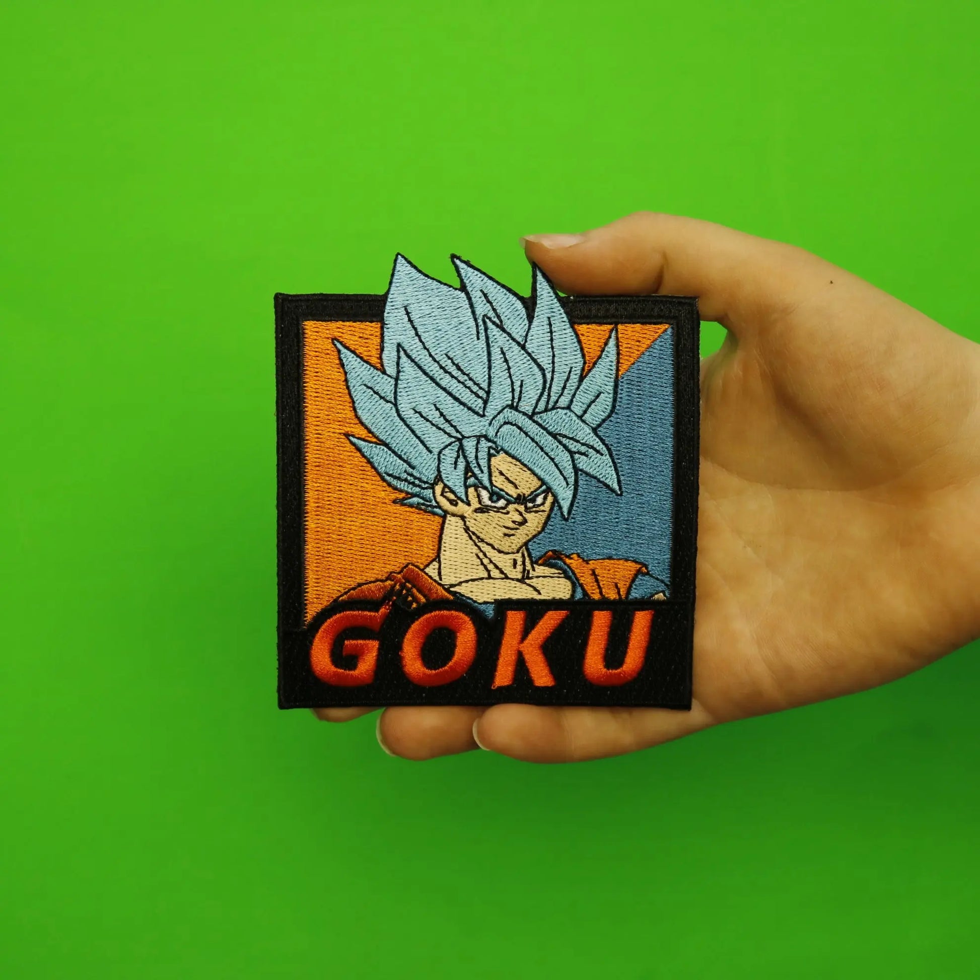 Dragon Ball Super Broly SSGSS Goku Anime Square Embroidered Patch 