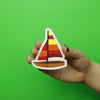 Sail Boat Emoji Embroidered Iron On Patch 