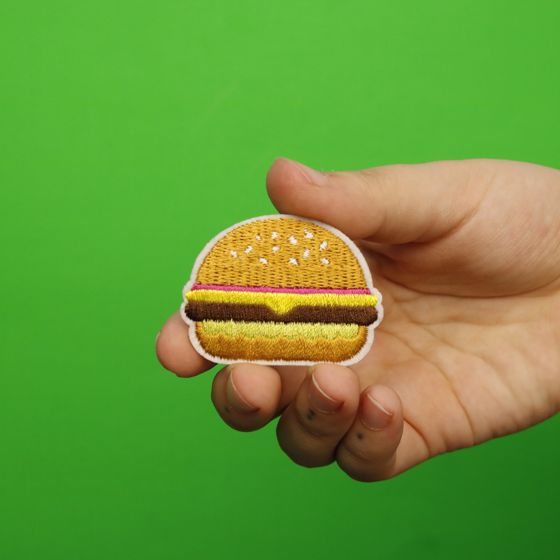 Burger Embroidered Applique Iron On Patch 