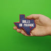 Houston Texas Football State Parody "Bulls On Parade" Embroidered Iron On Glitter Patch 