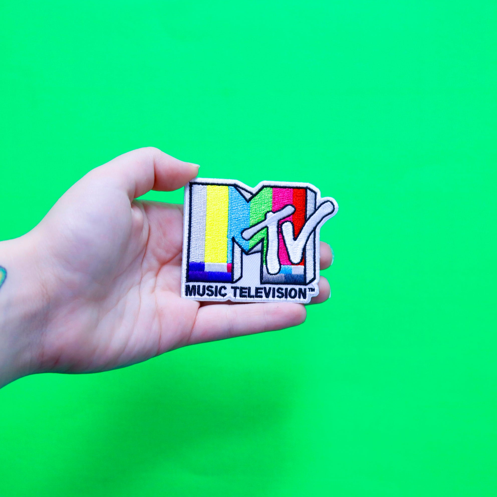 Official MTV Music Television Logo Embroidered Iron On Patch 
