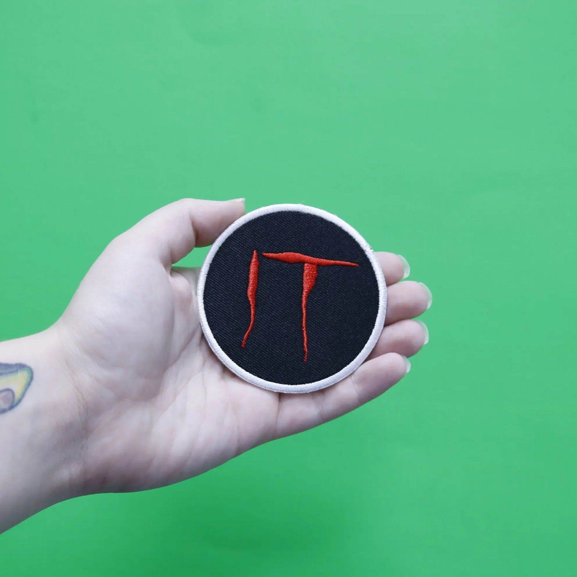 Official "IT" Round Embroidered Iron On Patch 