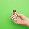 K-Pop Heart Fingers Embroidered Iron On Patch 
