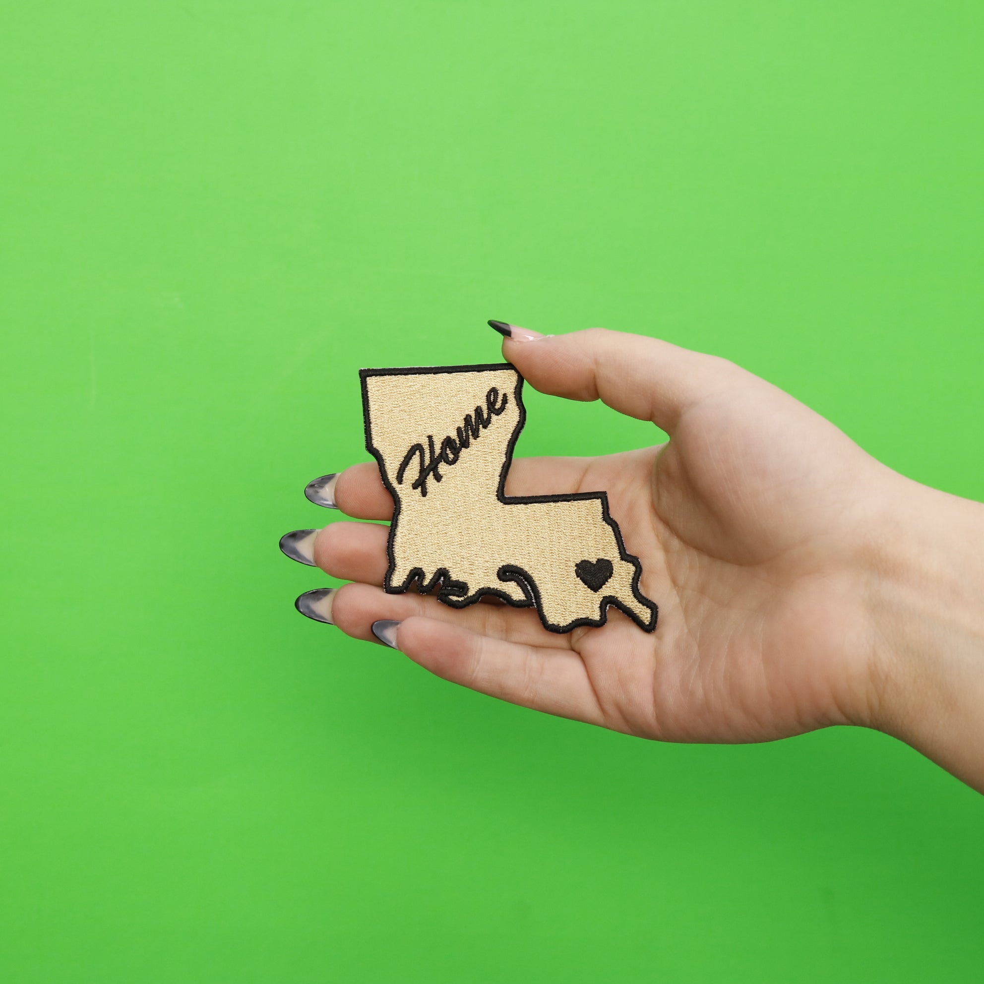 Louisiana Home State Embroidered Iron On Patch 