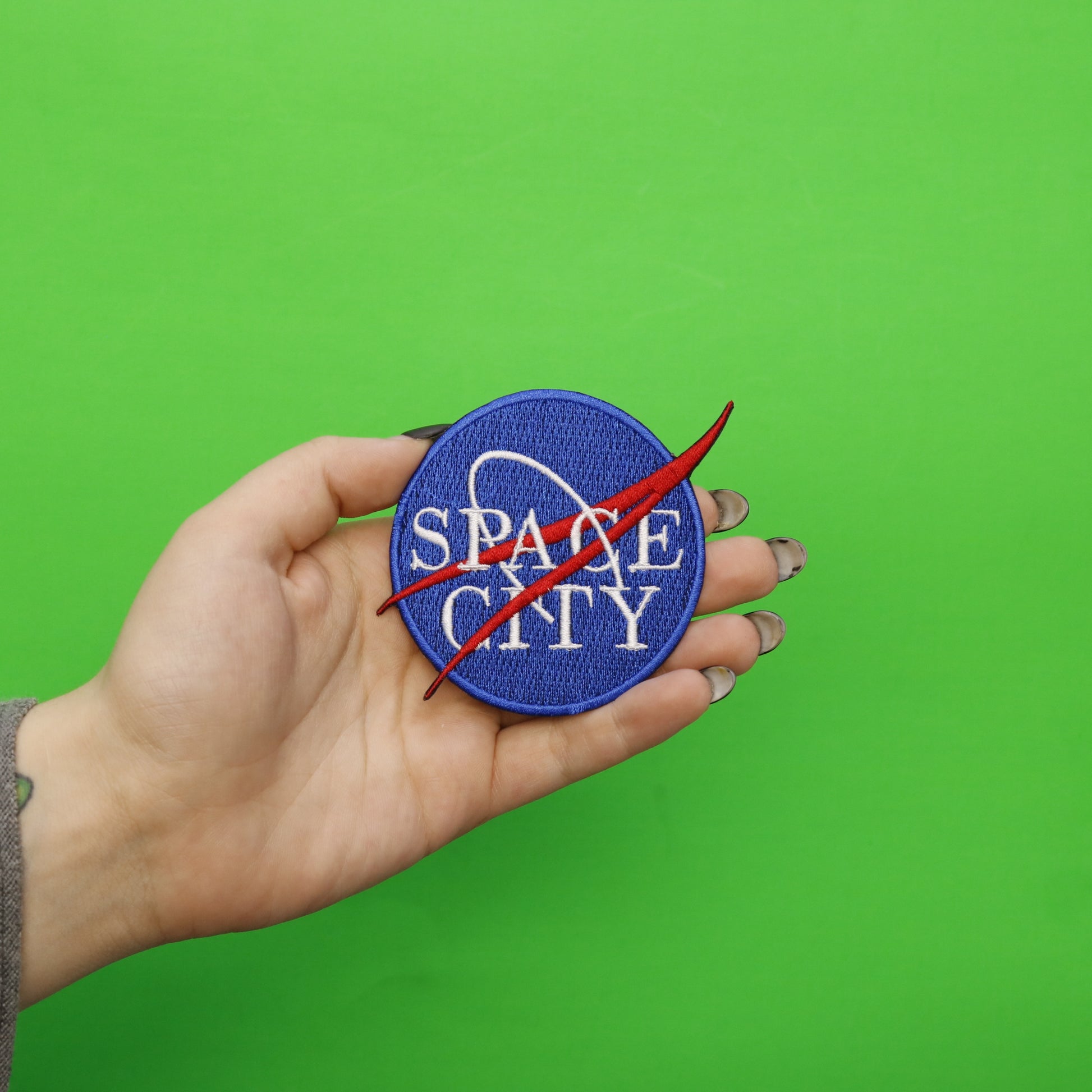 Space City Logo Iron On Patch 