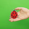 Red Ladybug Embroidered Iron On Patch 