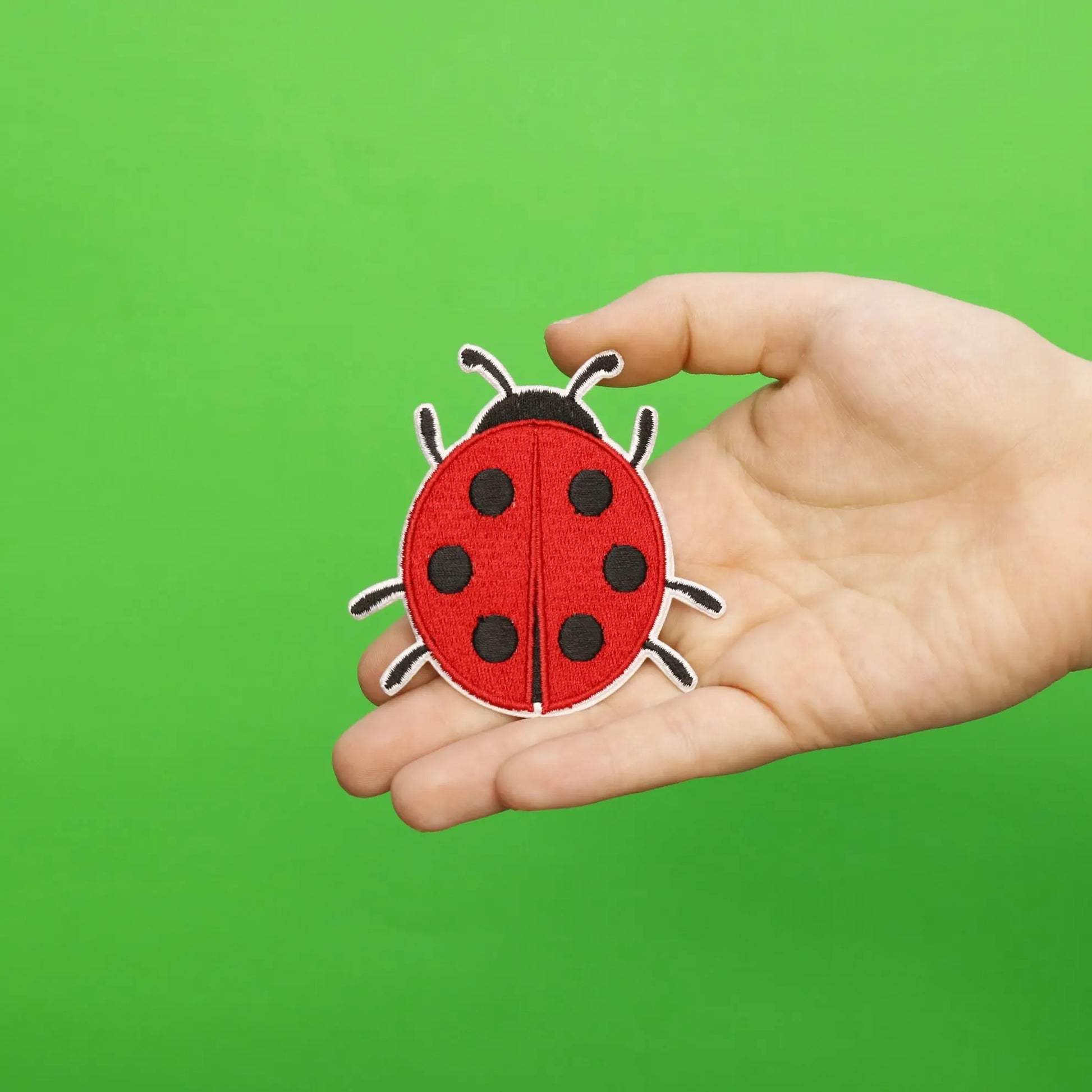Red Ladybug Embroidered Iron On Patch 