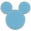 Disney Mickey Mouse Head Blue Embroidered Applique Iron On Patch 