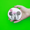 Disney Minnie Head In Pink Circle Embroidered Applique Iron On Patch 