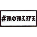 #MOMLIFE Hashtag Patch Box Logo Embroidered Iron On