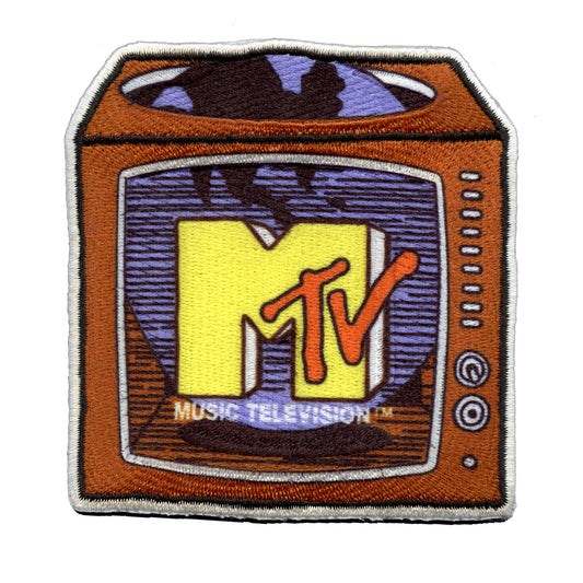 Official MTV TV Box Logo Embroidered Iron On Applique Patch 