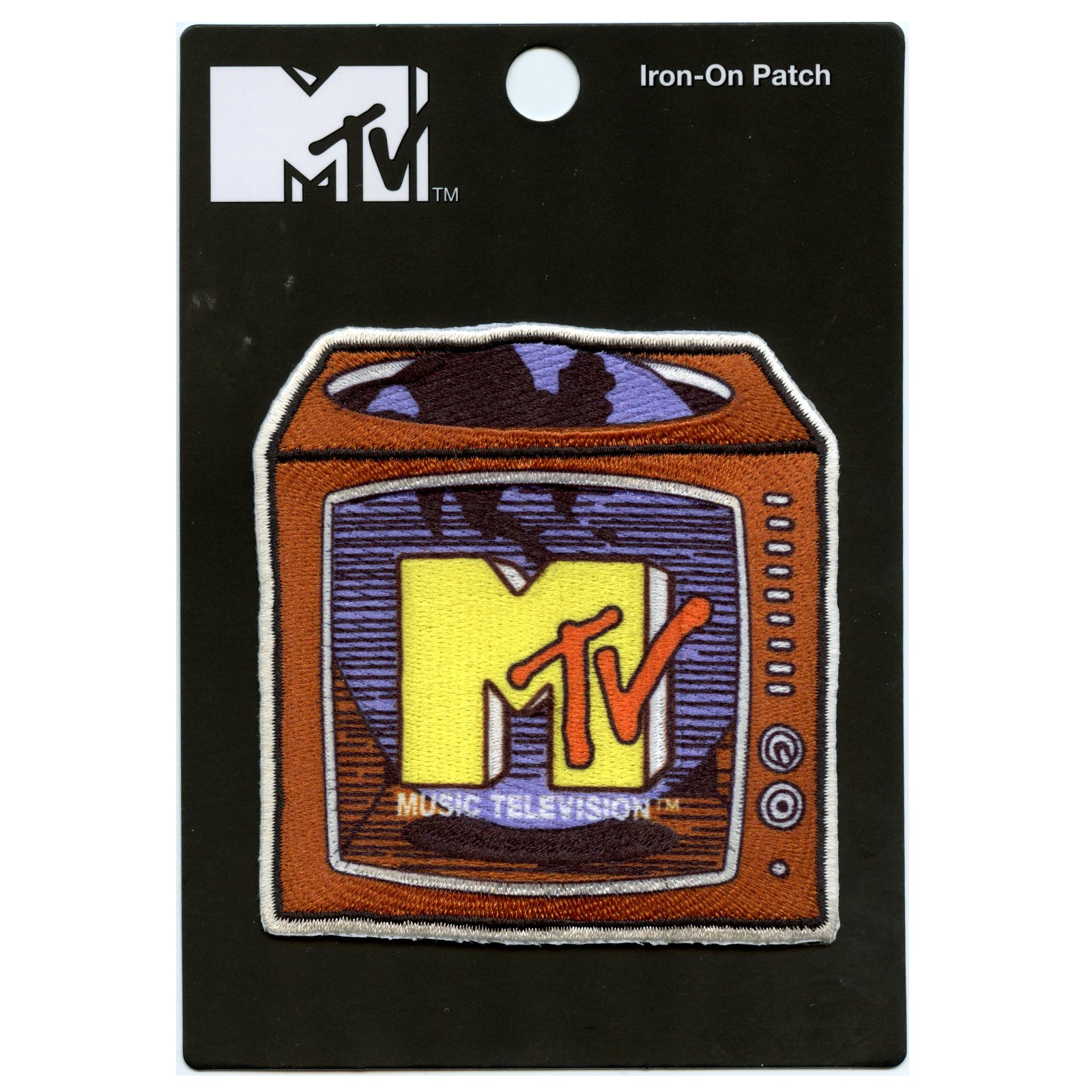 Official MTV TV Box Logo Embroidered Iron On Applique Patch 