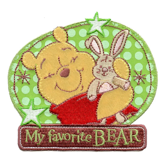 Iron on patches - WINNIE THE POOH HEART Disney - pink - 6,2x6,1cm -  Application Embroided badges