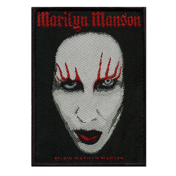 Marilyn Manson Iconic Portrait Patch Heavy Metal Rock Band Woven Iron On