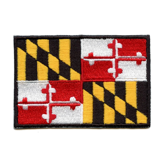Maryland State Flag Patch Embroidered Iron On 
