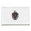 Massachusetts State Flag Patch Grayscale Embroidered Iron On 