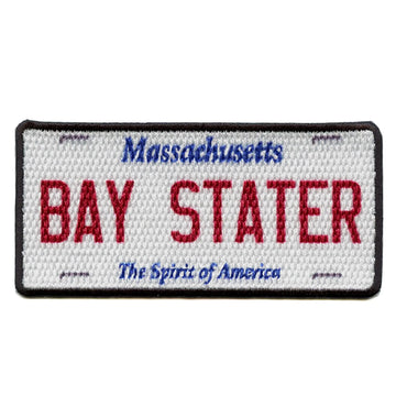 Massachusetts State License Plate Patch Bay Stater Travel Sublimated Iron On