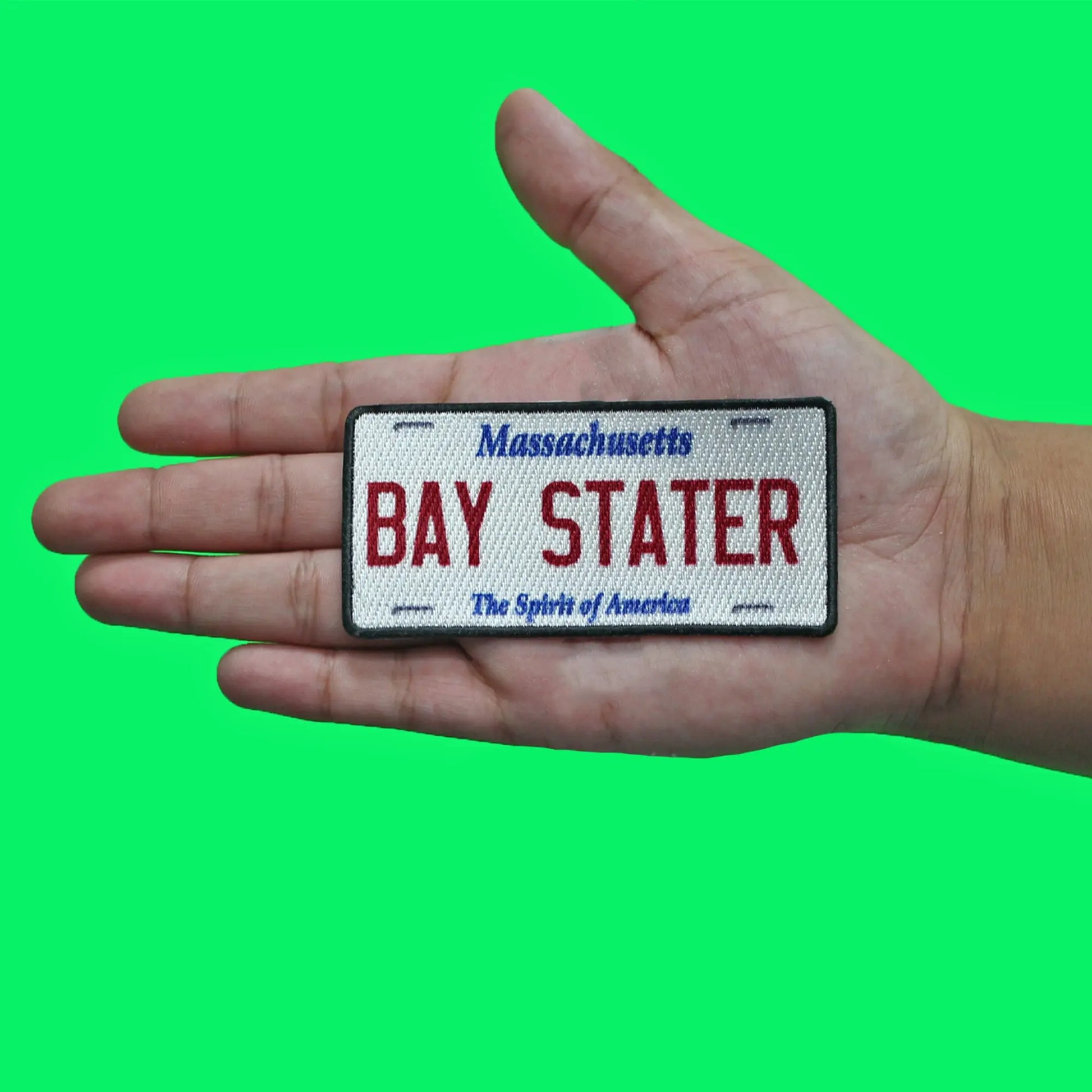 Massachusetts State License Plate Patch Bay Stater Travel Sublimated Iron On