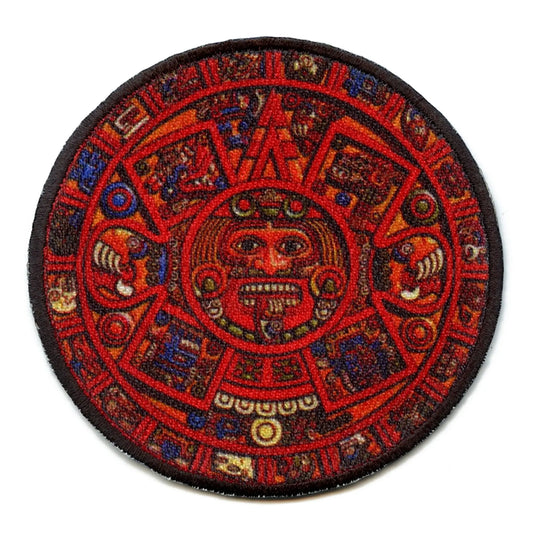 Mayan Calendar Patch Hispanic Culture Embroidered Iron On 