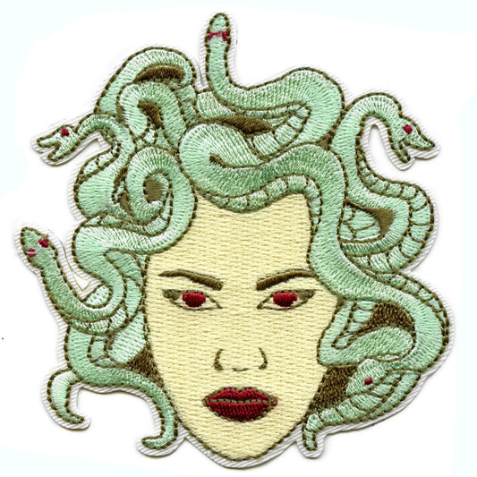Snake Haired Medusa Face Patch Greek Mythology Legend Embroidered Iron ...
