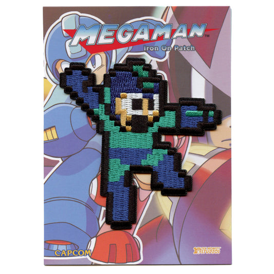 Mega Man Jump And Shoot Patch Capcom Classic Game Embroidered Iron On