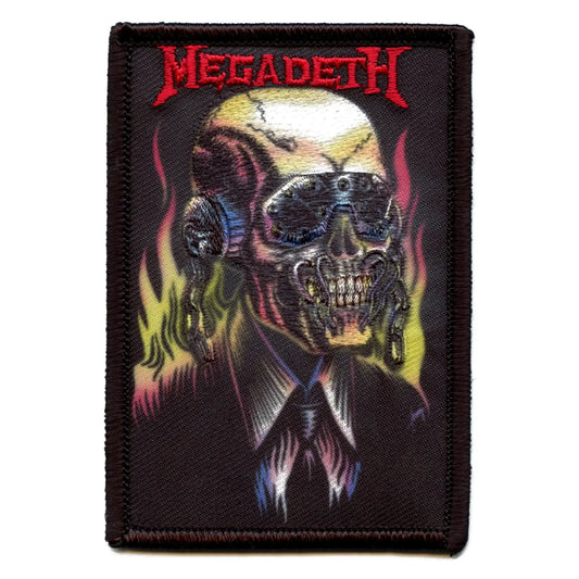 Megadeth Patch On Fire Embroidered Iron On 