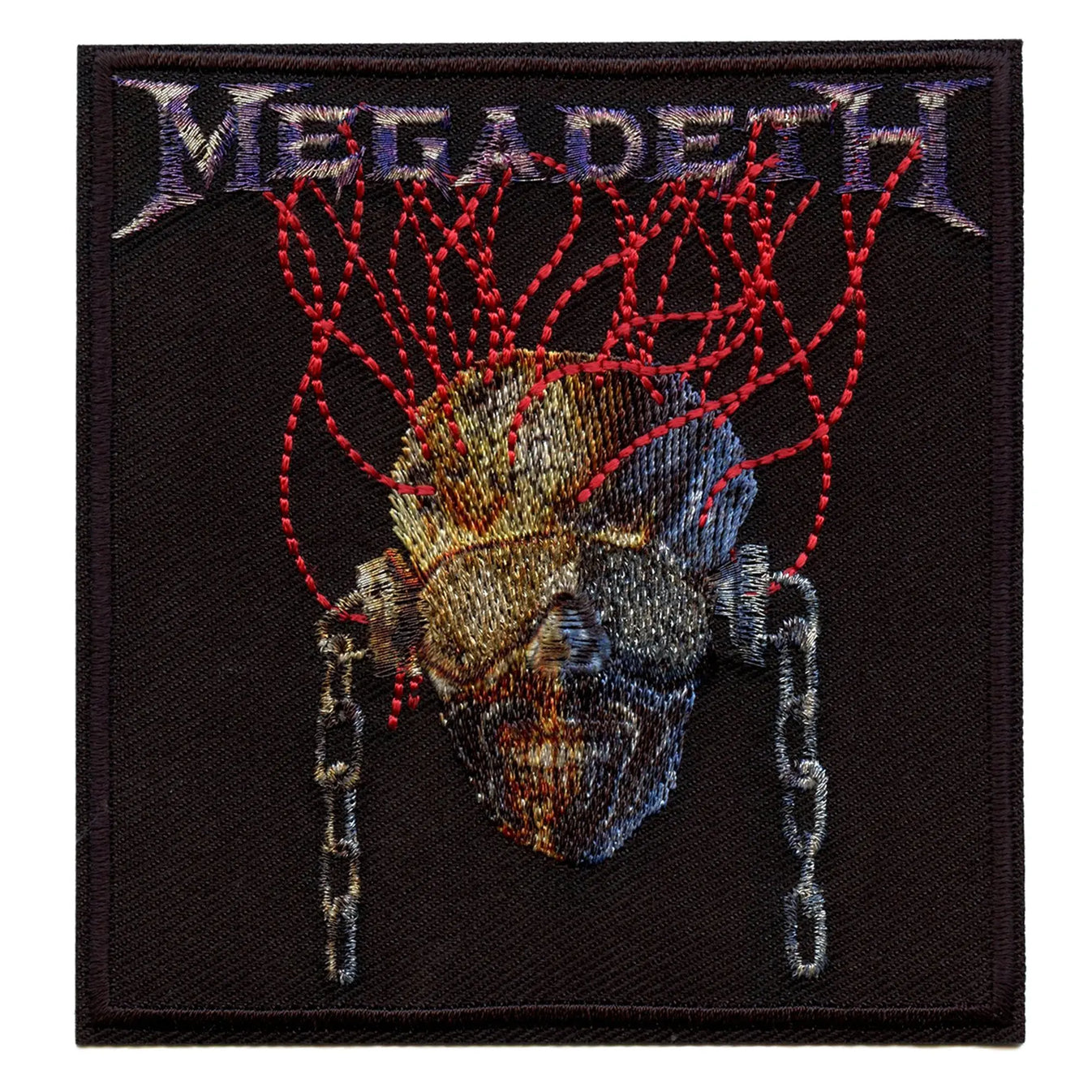 Megadeth Patch Skull Wires Embroidered Iron On – Patch Collection