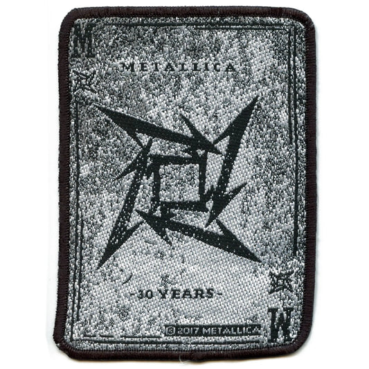 Metallica 30 Years Card Patch Metal Rock Band Woven Iron On
