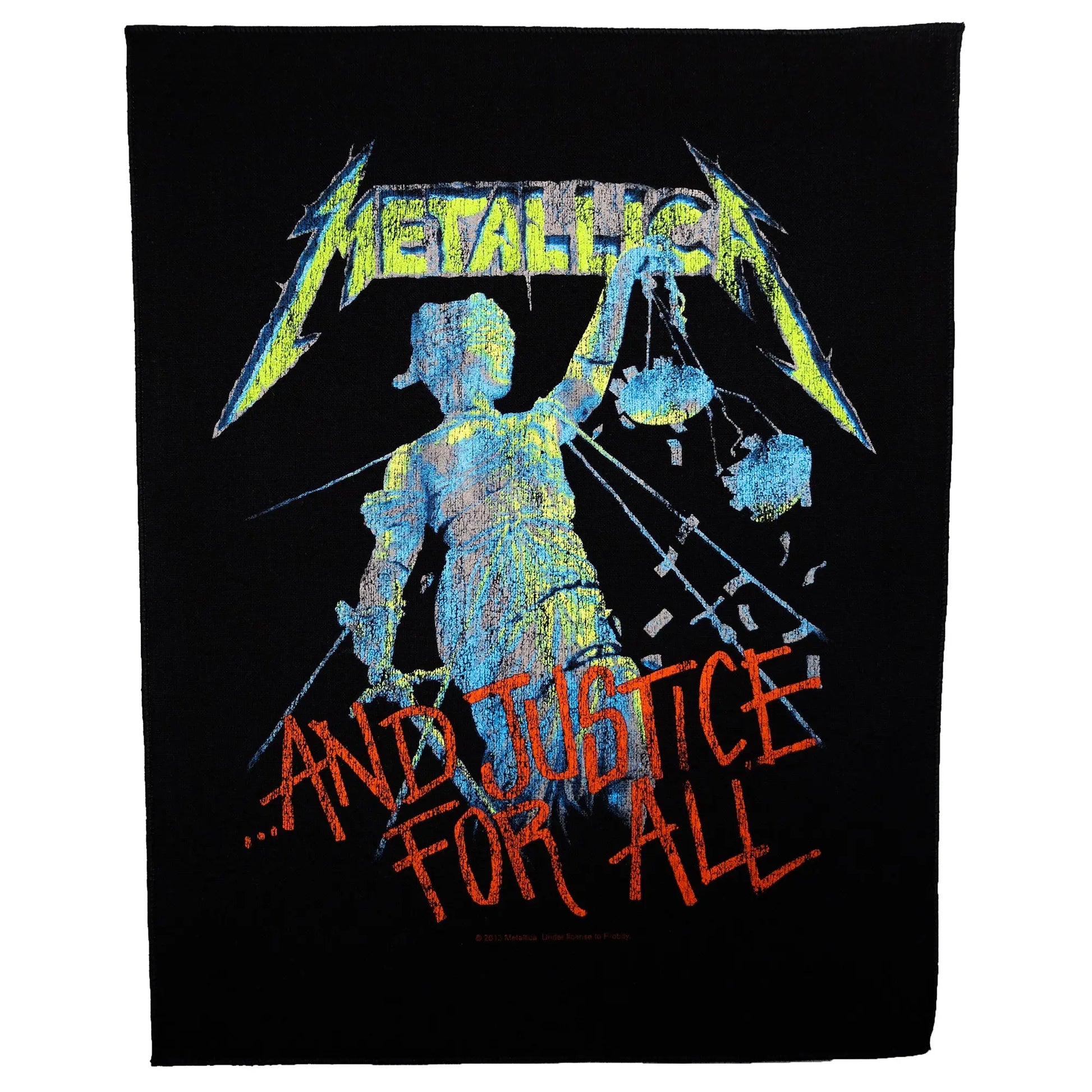 Metallica And Justice For All Back Patch Rock Band XL DTG Printed Sew On