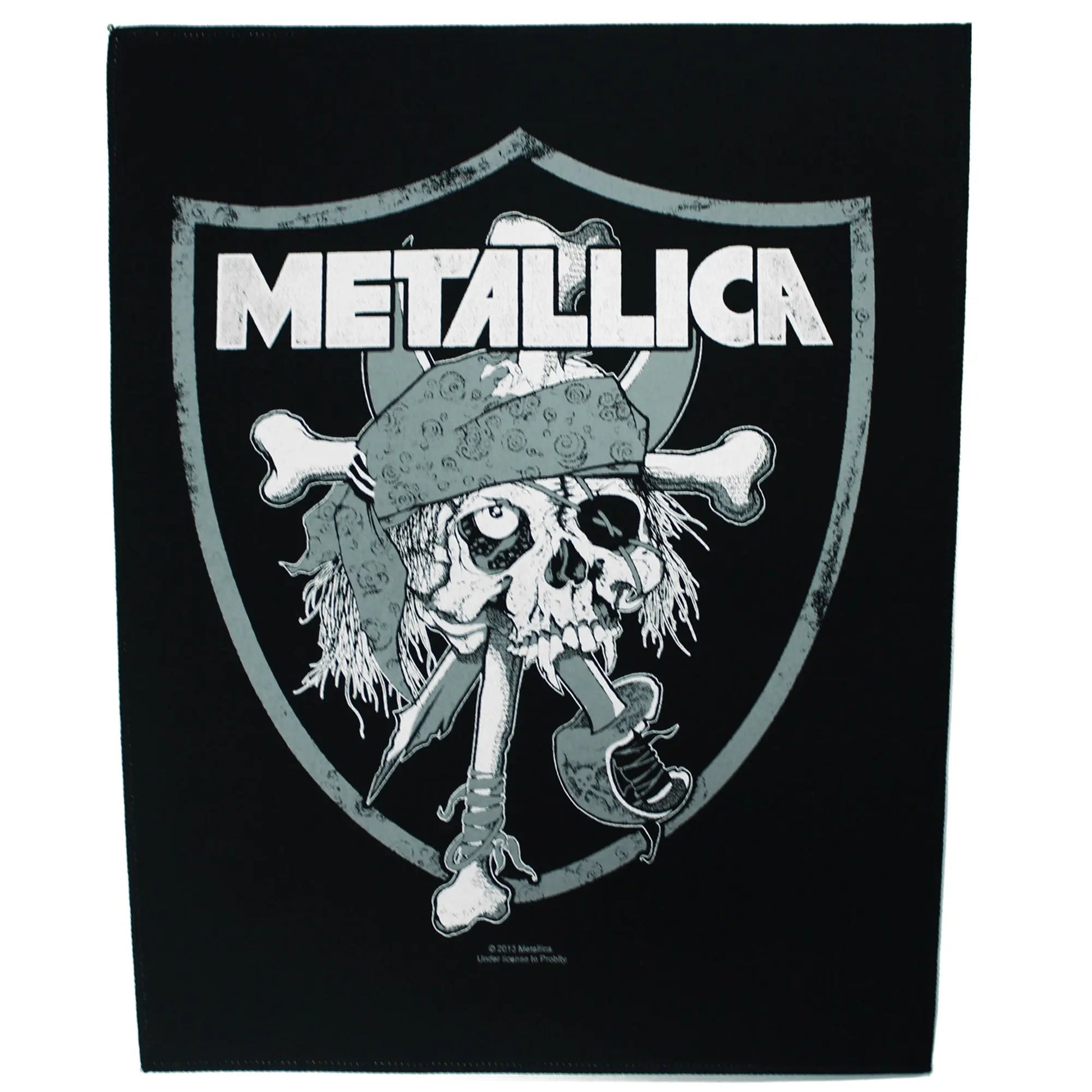 Metallica Raiders Skull Back Patch Rock Band XL DTG Printed Sew On