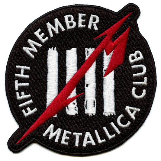 Official Metallica Patch Fifth Member Embroidered Iron On 