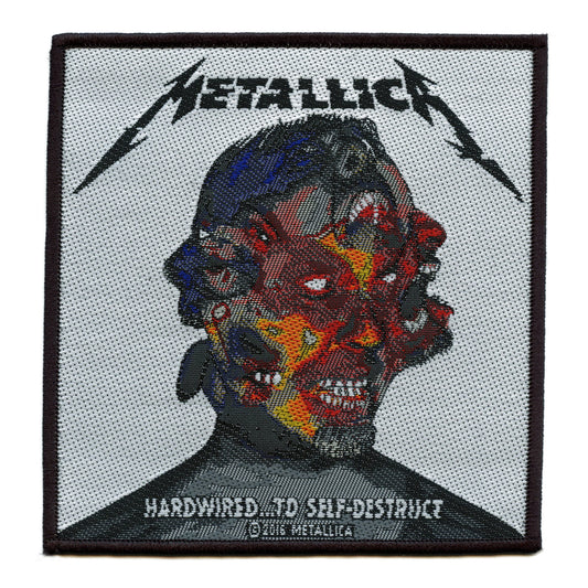 Official Metallica Patch Hardwired Three Faces Woven Sew On 