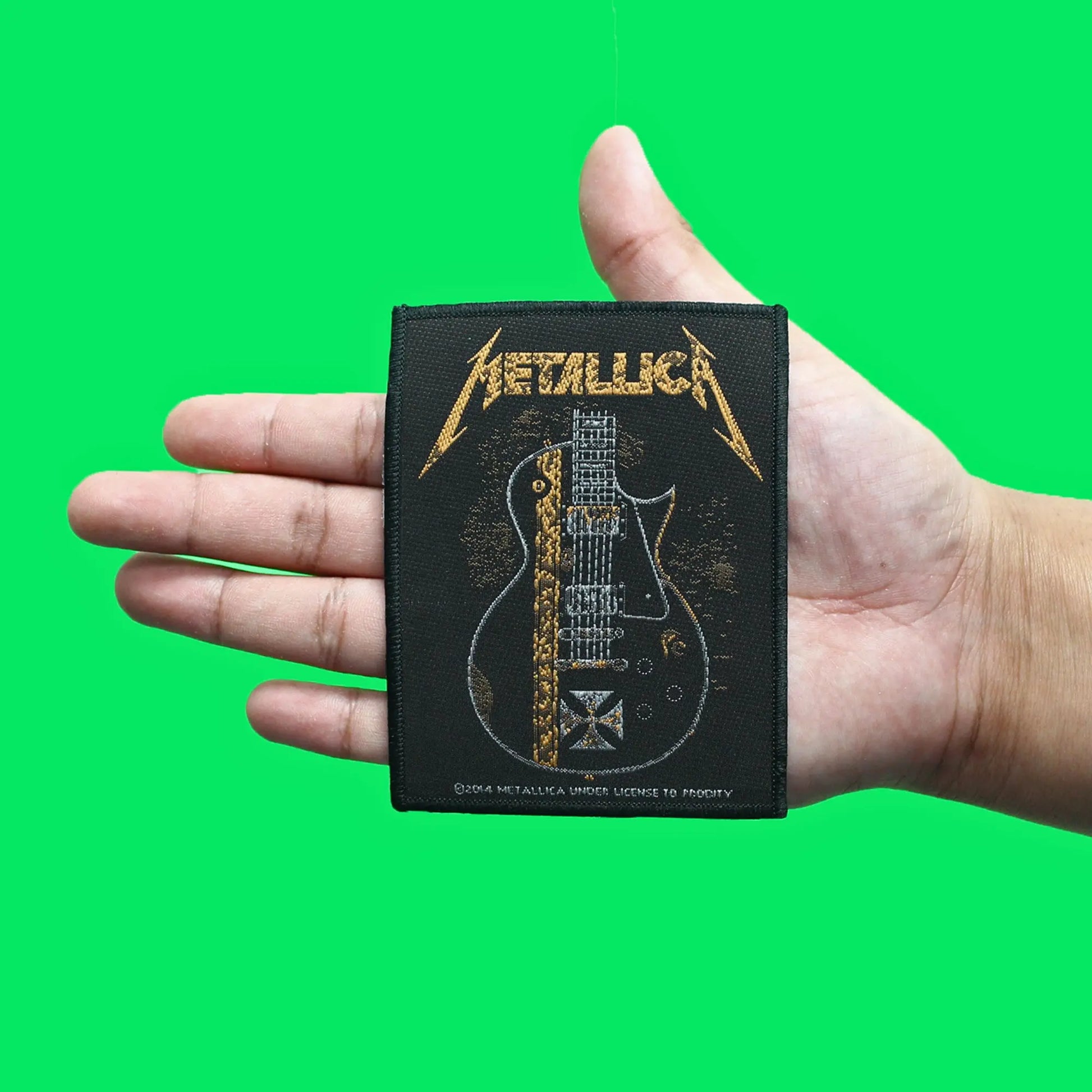 Metallica Hetfield Guitar Art Patch Heavy Metal Band Woven Iron On