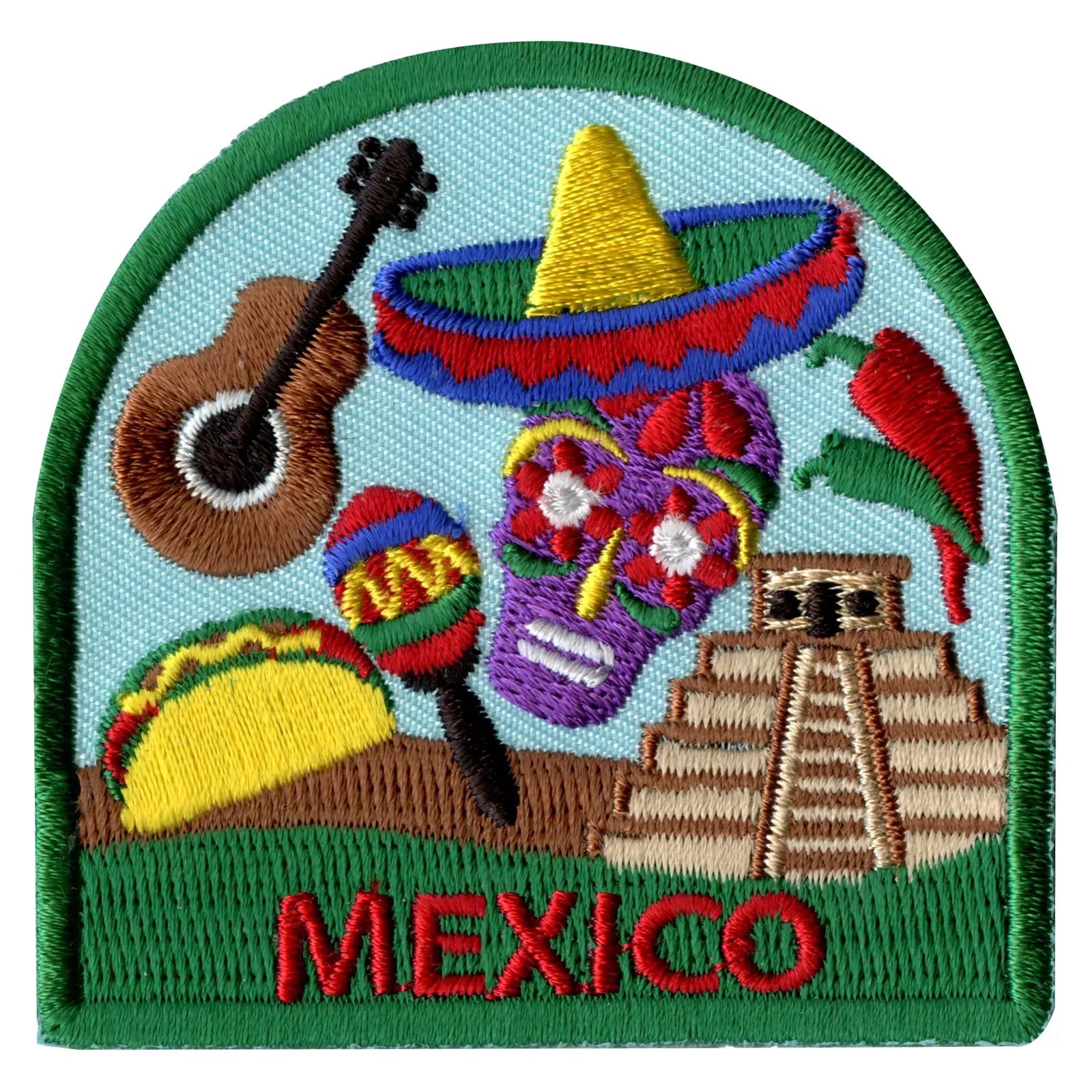 Mexico Travel Embroidered Iron On Patch