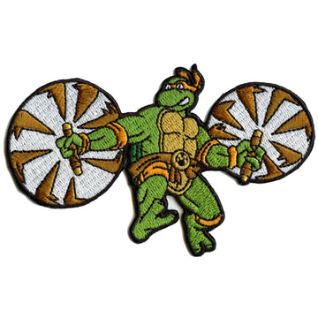 Teenage Mutant Ninja Turtles Michelangelo Embroidered Iron On Patch 