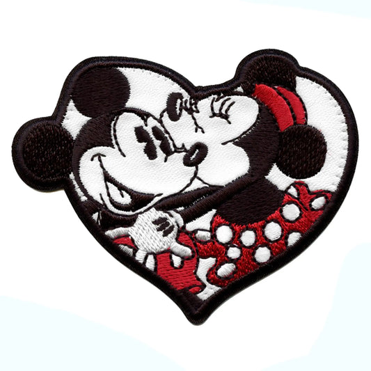 Mickey And Minnie Kiss Patch Disney Love Sublimated Embroidery Iron On