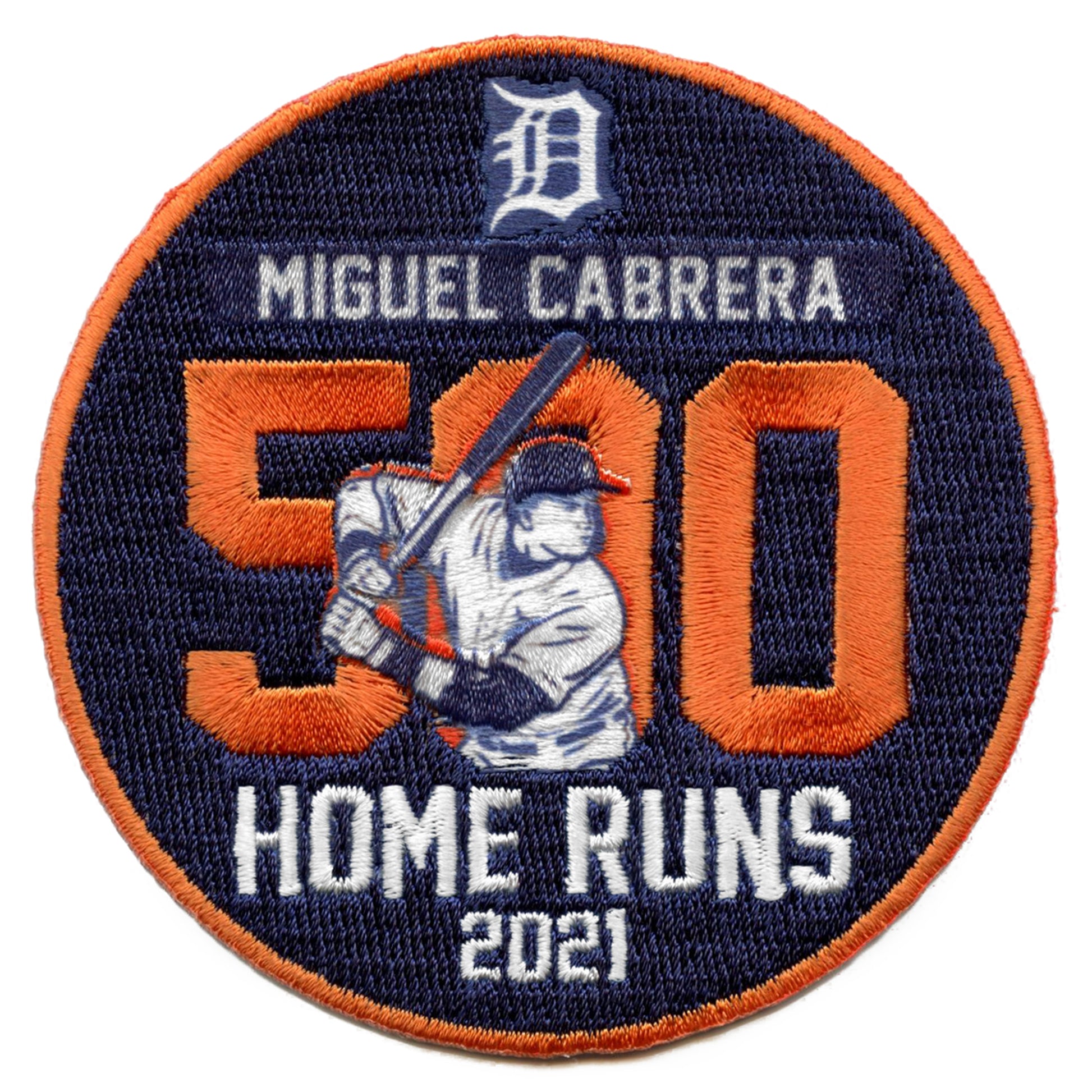 Miguel Cabrera player worn jersey patch baseball card (Detroit Tigers) 2021  Topps Major League Material #MLMMC