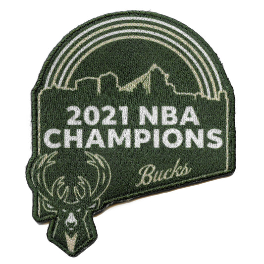 2021 NBA Finals Champions Milwaukee Bucks Rainbow Patch 