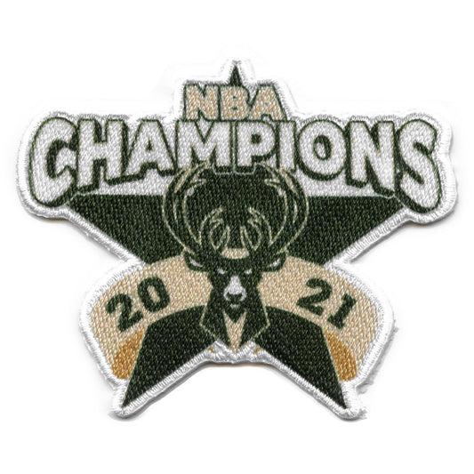 2021 NBA Finals Champions Milwaukee Bucks Star Patch 