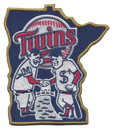 Minnesota Twins Shaking Hands State Logo Sleeve Patch (2015) 
