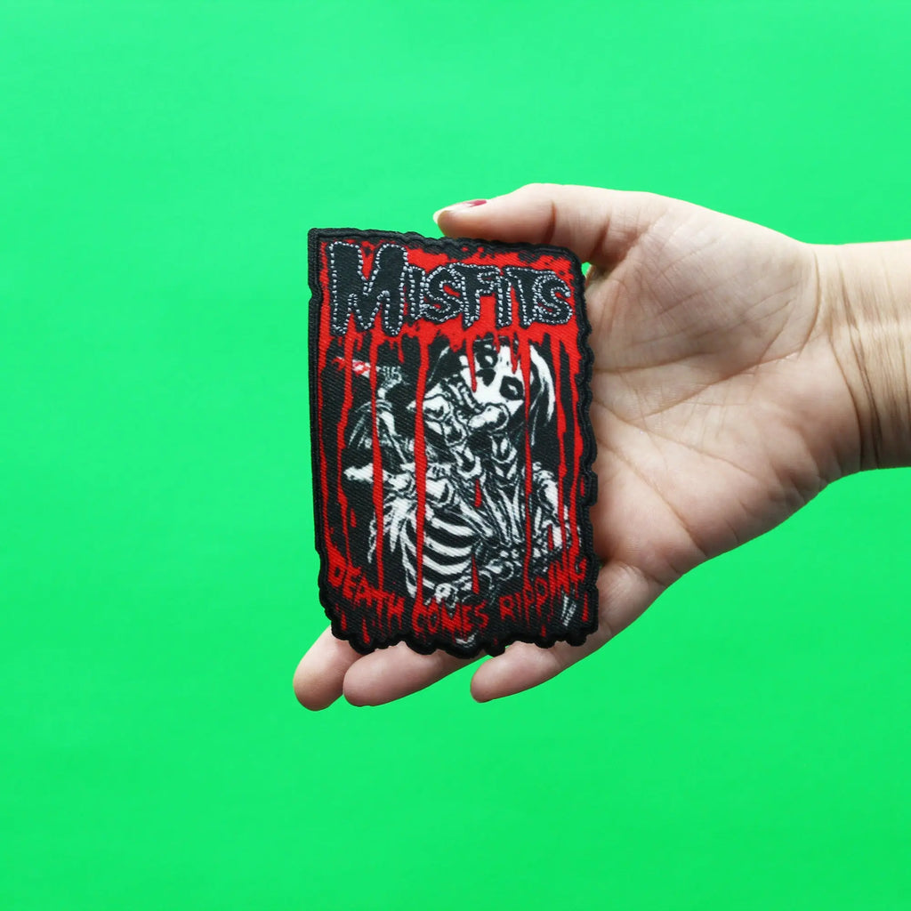 Misfits Patch Death Comes Ripping Embroidered Iron On