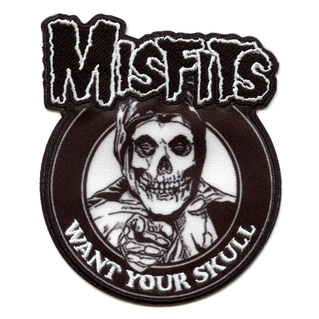 Misfits Patch Want Your Skull Embroidered Iron On