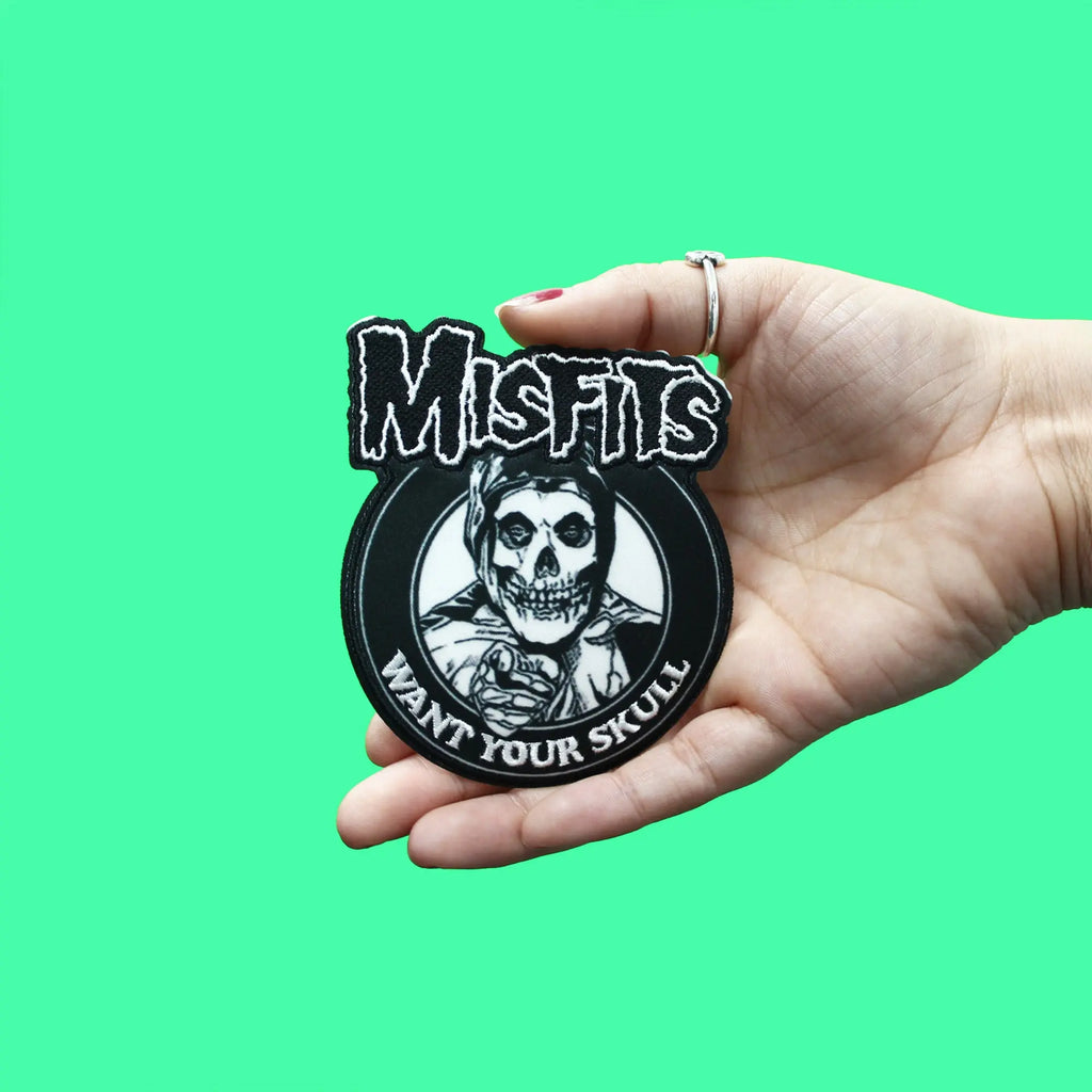 Misfits Patch Want Your Skull Embroidered Iron On
