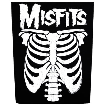 The Misfits Ribcage Back Patch Punk Rock Band XL DTG Printed Sew On